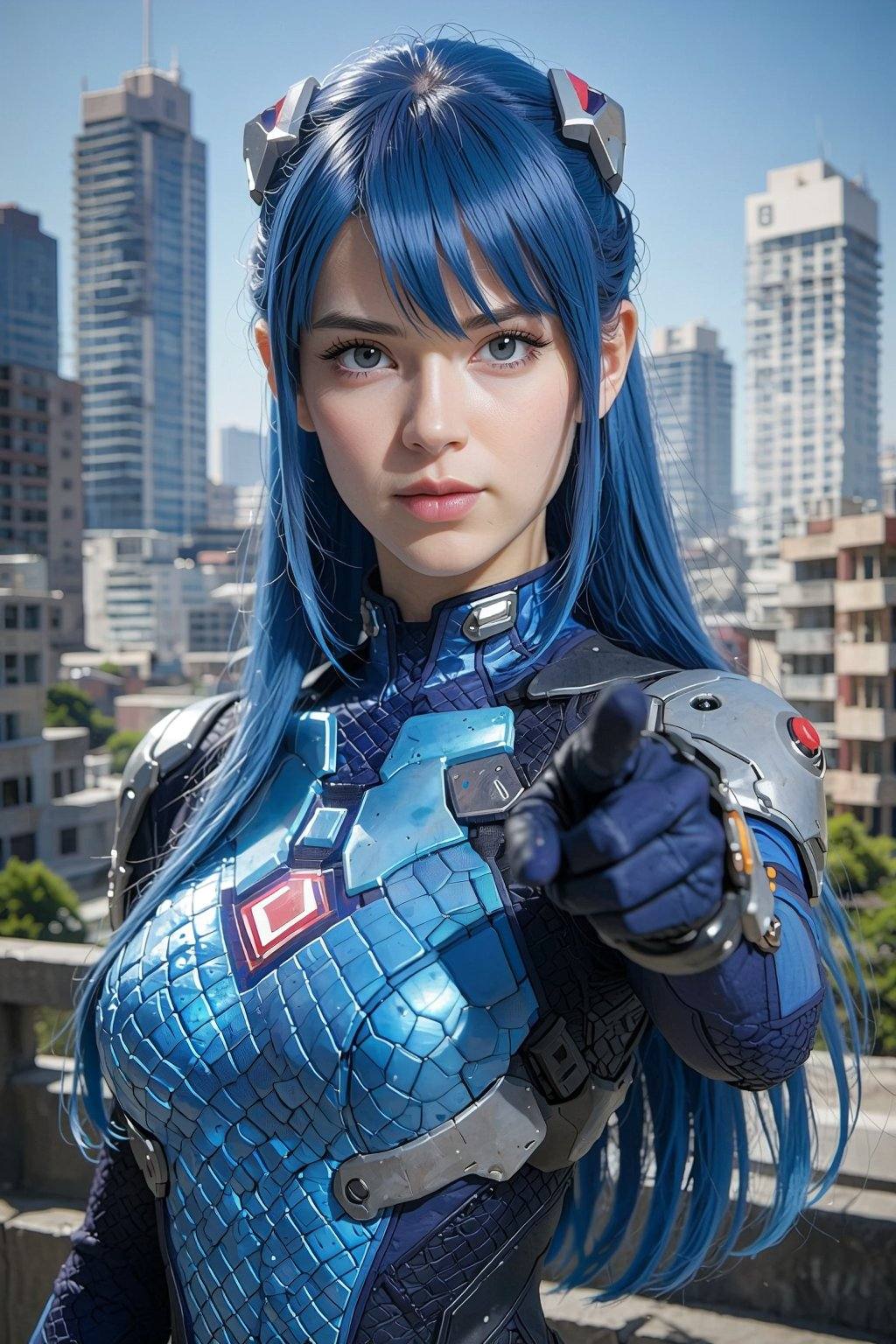 photorealistic,  1girl,  blue eyes by 天TIN on Tensor.Art