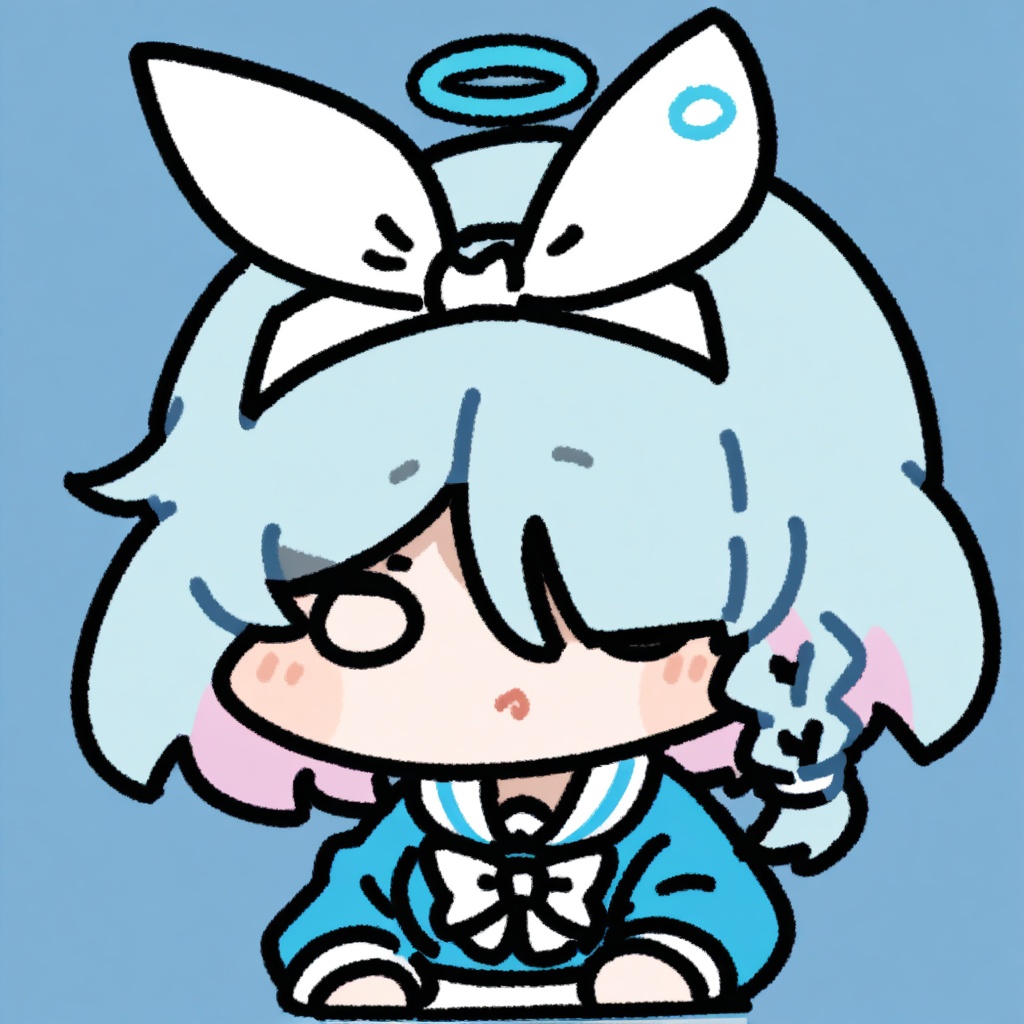 1girl,arona \(blue archive\),blue archive,chibi,<lora:lora:0.8>,