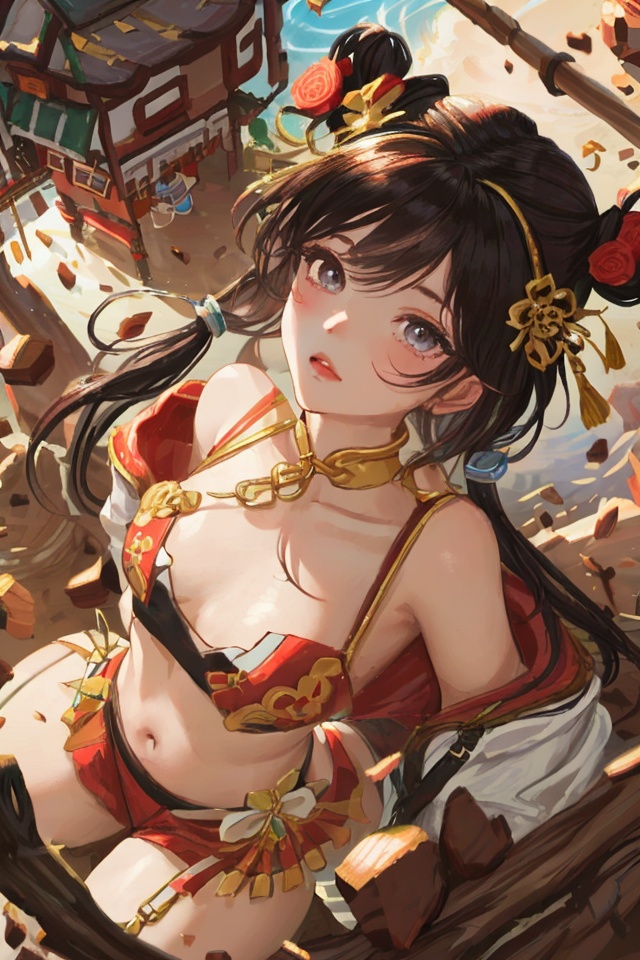 1girl,  from_above,  cleavage on Tensor.Art