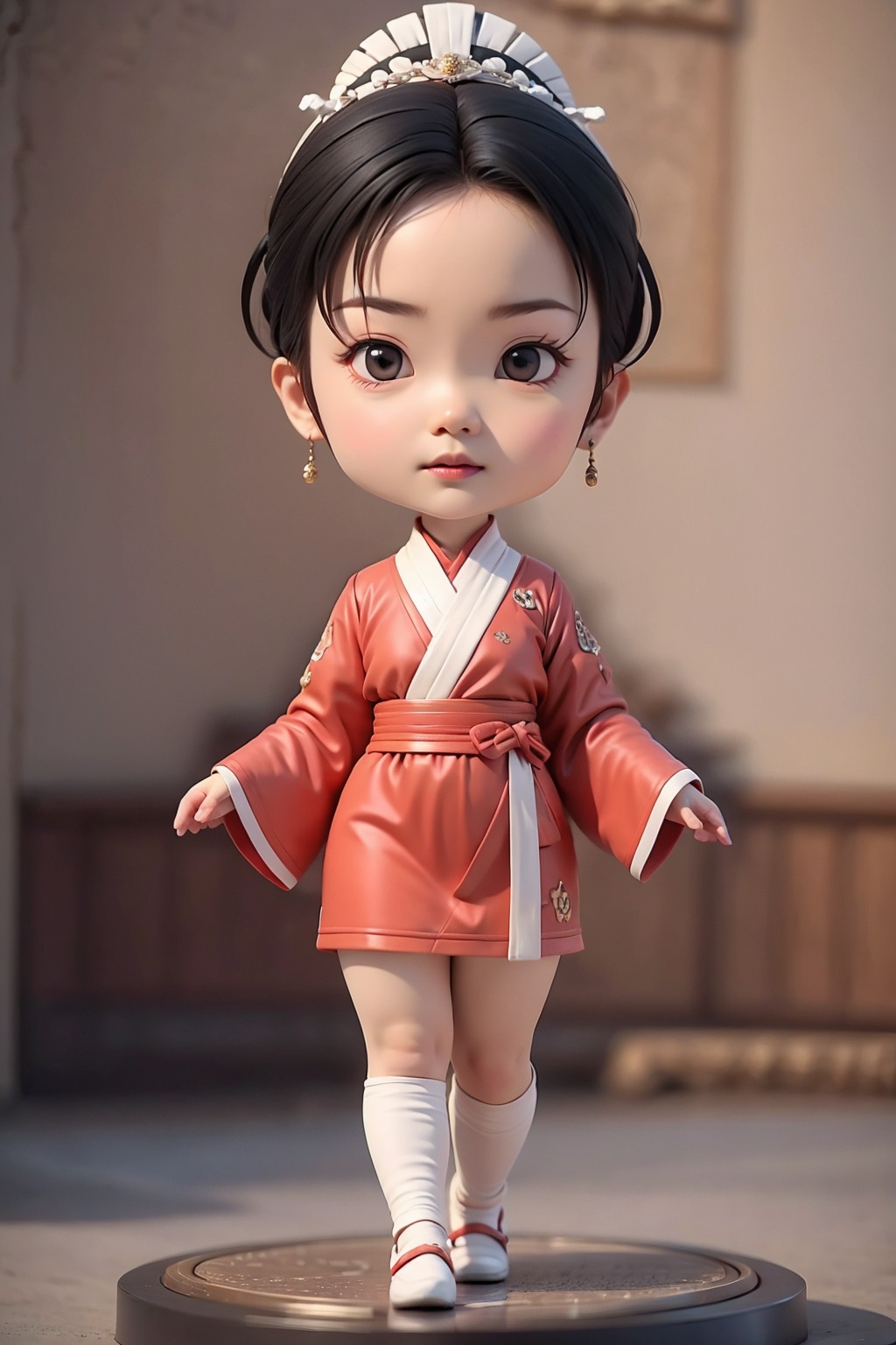 (best quality:1.4),(masterpiece:1.4),(8K:1.4),(extremely detailed:1.4),1girl,(black eyes:1.2),(black hair:1.2),full body,(chibi:1.4),