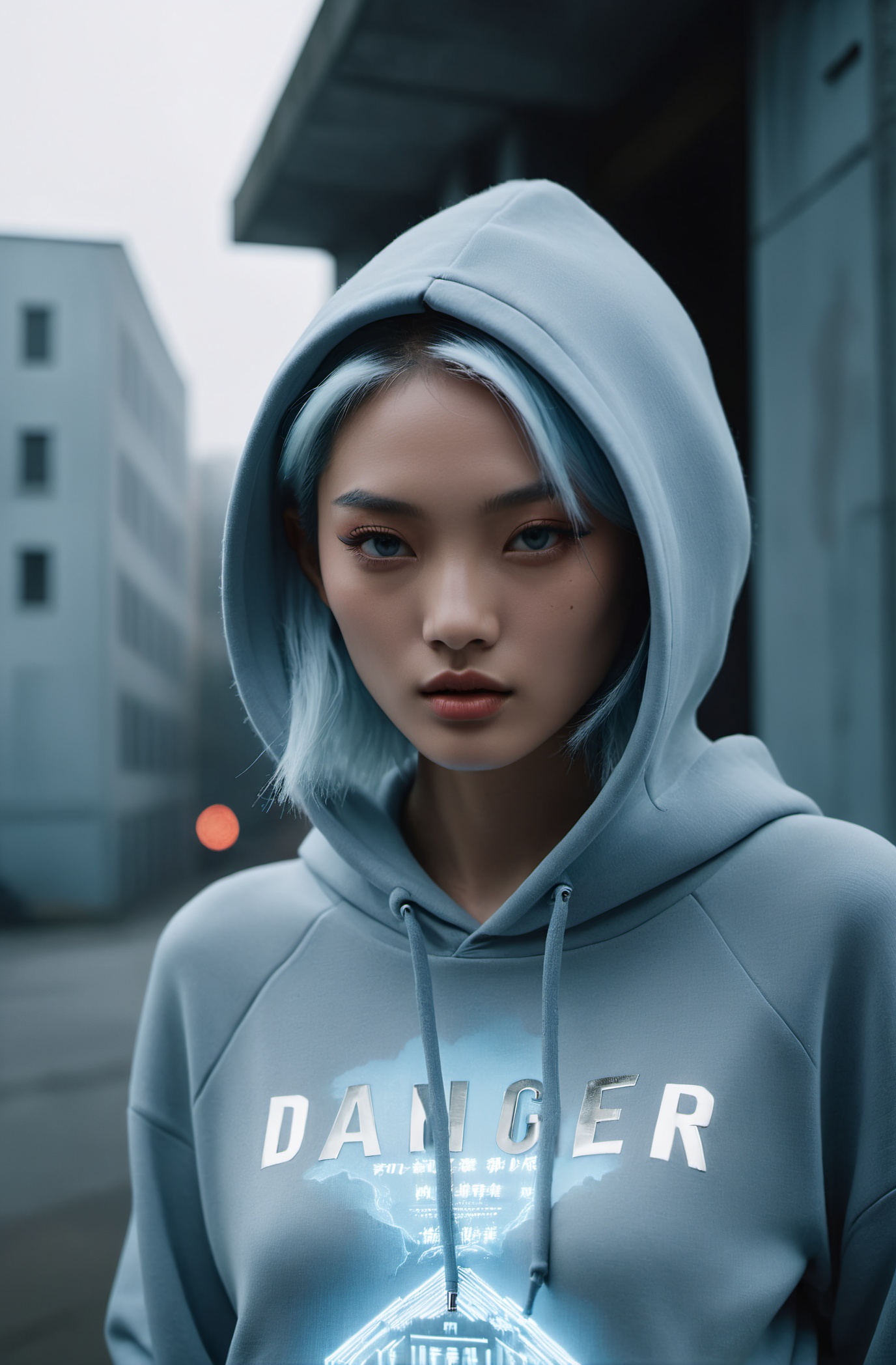 highly detailed photorealistic scene,  volumetric lighting,  portrait of haute couture beautiful asian fashion model with...