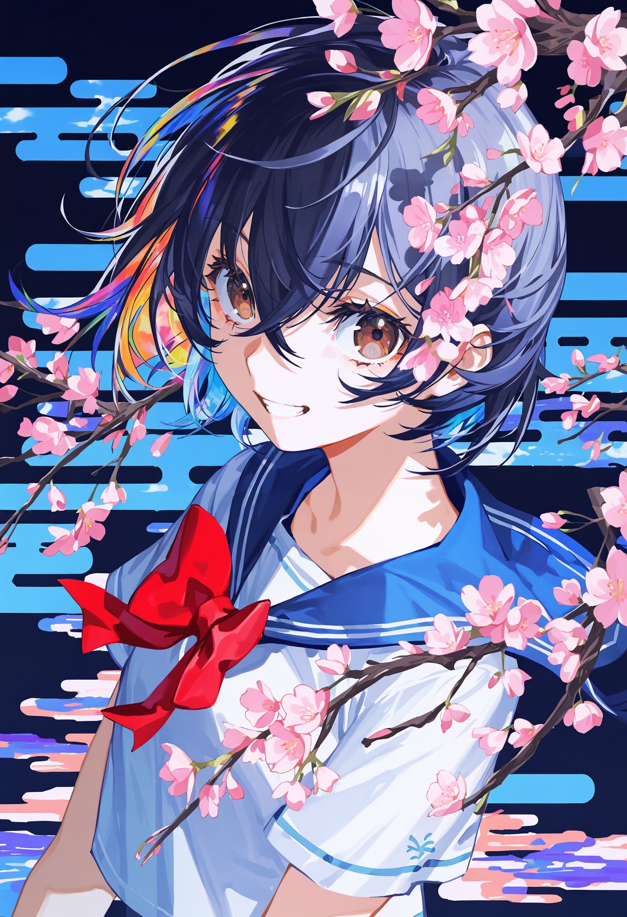 original,  1girl,  black hair on Tensor.Art