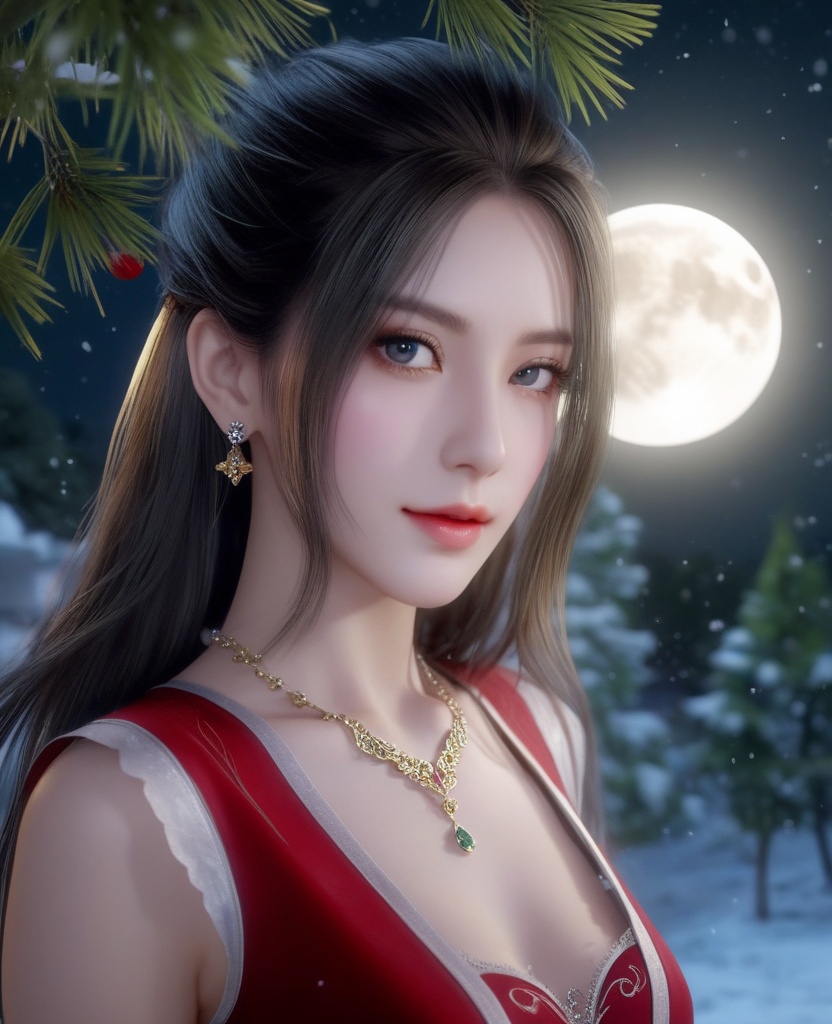 <lora:574-DA-XL-天行九歌-焰灵歌:0.8>(,1girl, ,best quality, ),looking at viewer,  ultra realistic 8k cg, picture-perfect face,   clean, masterpiece,     cinematic lighting, cinematic bloom, fantasy,  , unreal, science fiction, ((,1girl, pov,))(((,tree, 1girl, full moon,snowing,snow ,solo,     solo focus,  long_hair, looking_at_viewer,  )))  (rich:1.4,)     prestige, luxury, jewelry, diamond, gold, pearl, gem, sapphire, ruby, emerald, intricate detail, delicate pattern, charming, alluring, seductive, erotic, enchanting, hair ornament, necklace, earrings, bracelet, ,
