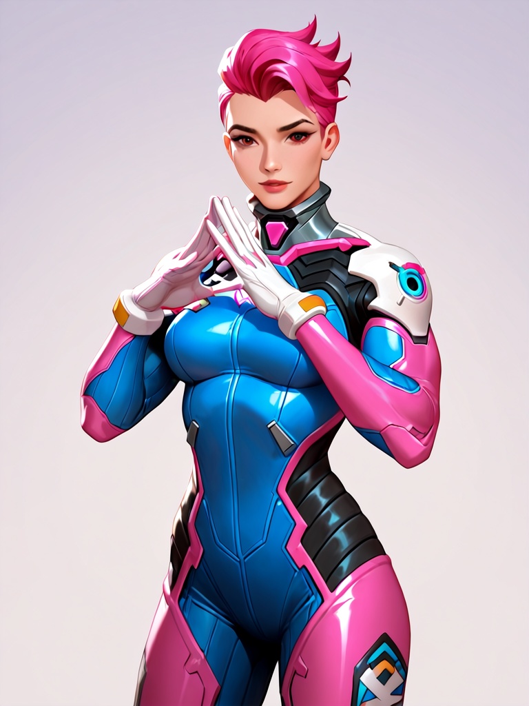 1girl,  zarya (overwatch),  general on Tensor.Art
