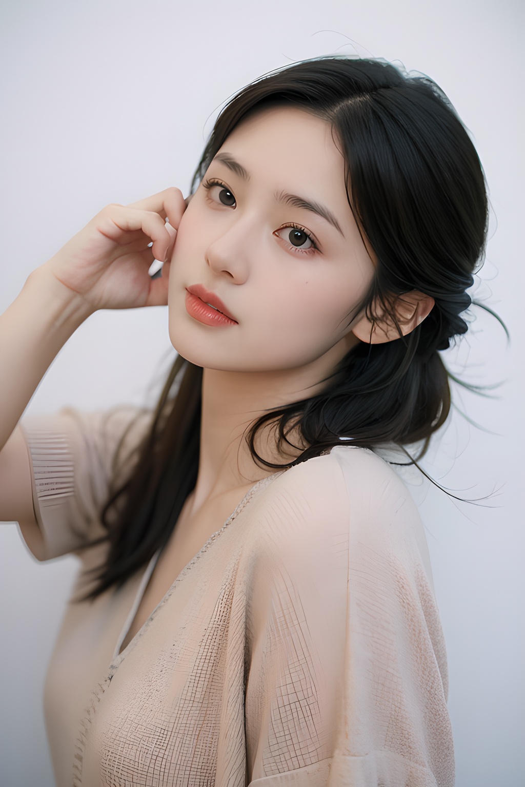 <lora:0808_03:0.7>,simple background,casual,, 1girl,realistic,masterpiece, best quality, photorealistic, HDR,detail, 1girl,best quality, masterpiece, detailed,
