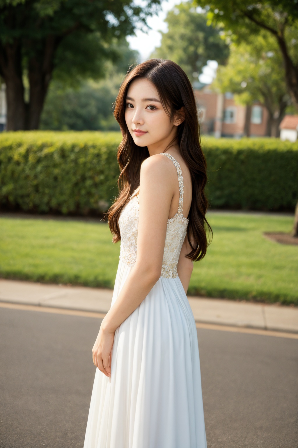 1girl, solo, looking at viewer, dress, long hair,