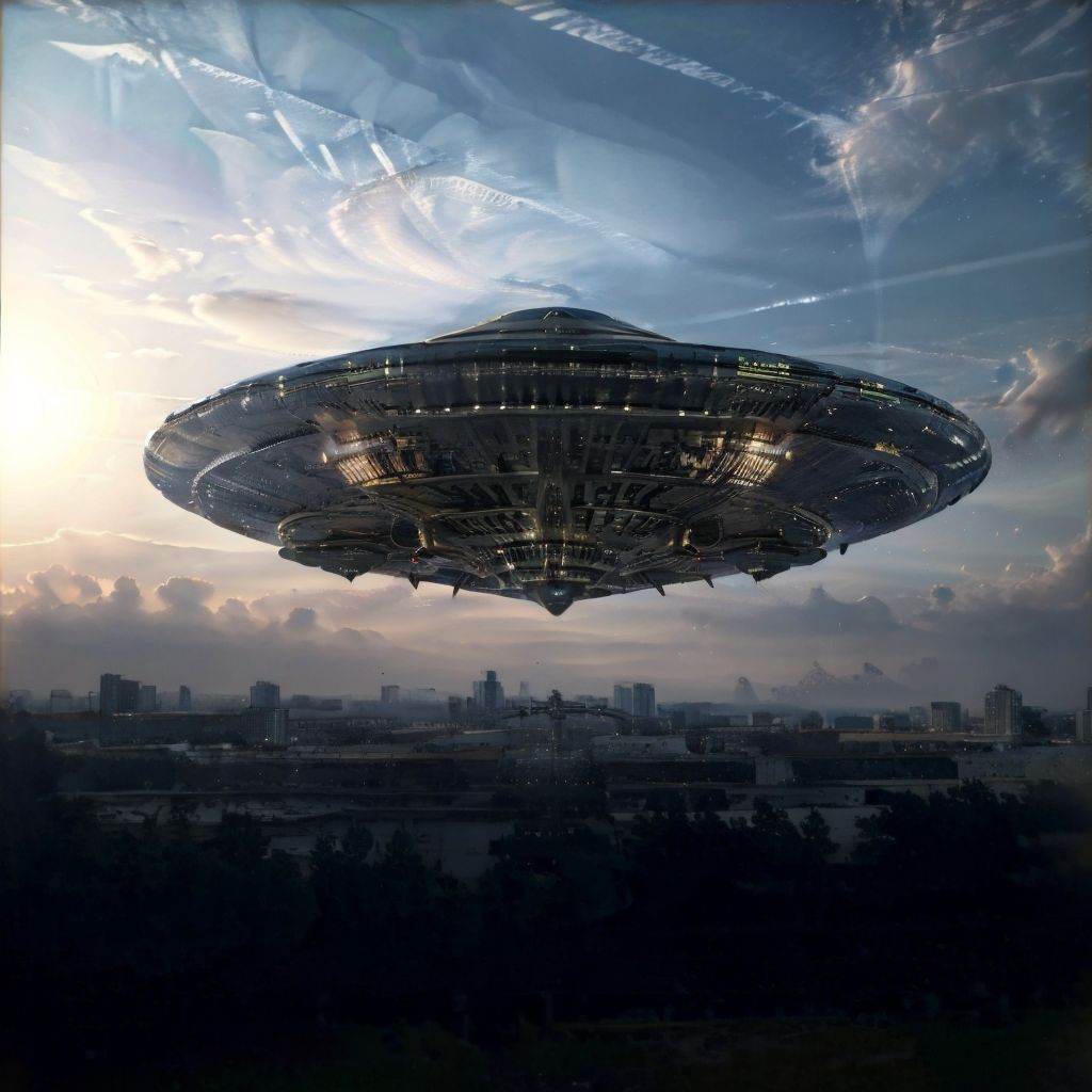 (masterpiece, best picture quality:1.3),realistic,no humans,sky,day,aircraft,flying,scenery,outdoors,ufo,<lora:ufo_20240128152919:0.6>,<lora:spacecraft_20240126232651:0.7>,