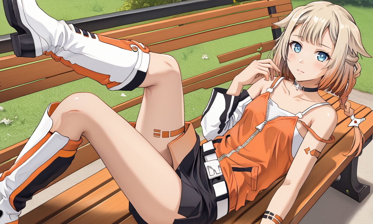 full body,  on back,  bench on Tensor.Art