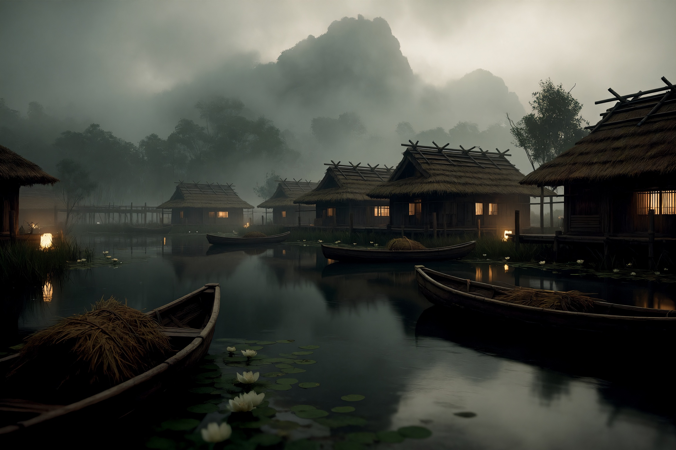 Ghost of Tsushima Style,  scenery,  no humans on Tensor.Art