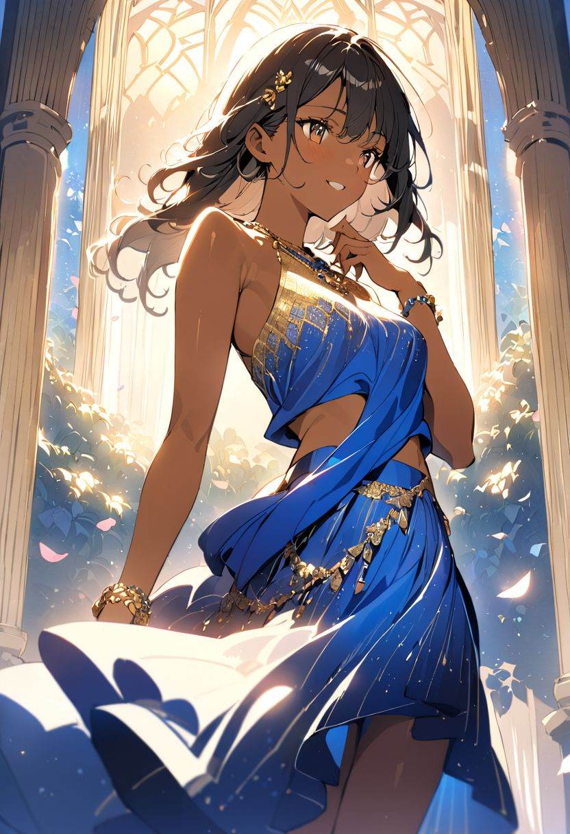 a beautiful black haired girl,  very long messy hair,  beautiful detailed deep brown eyes on Tensor.Art