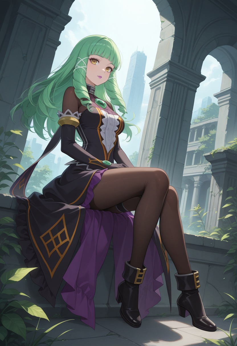 dynamic angle,  1girl,  ruins on Tensor.Art