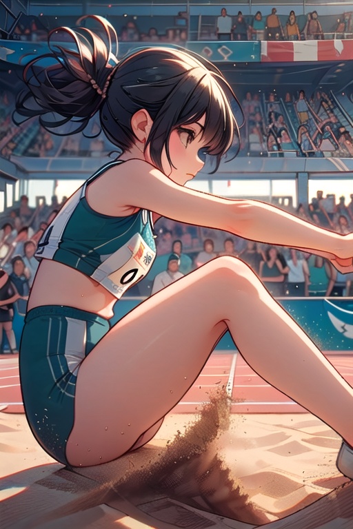 ((long jump)),  ((sand pit)),  ((dust)) on Tensor.Art