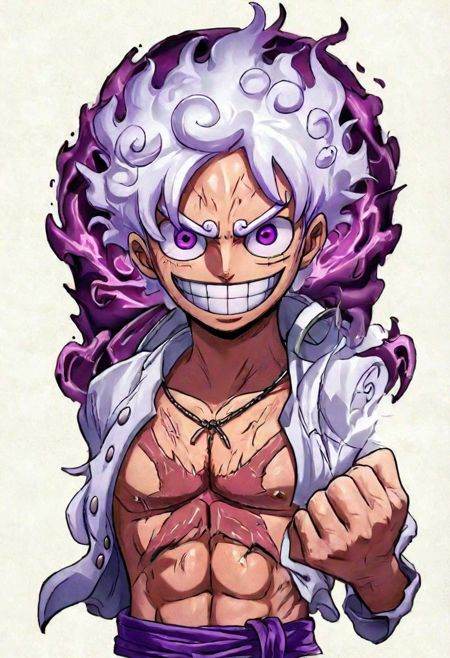 A Tattoo Color Desing close Portrait of 1boy with white hair fuchsias and great Smilex3,  his shirt is white and is develo...