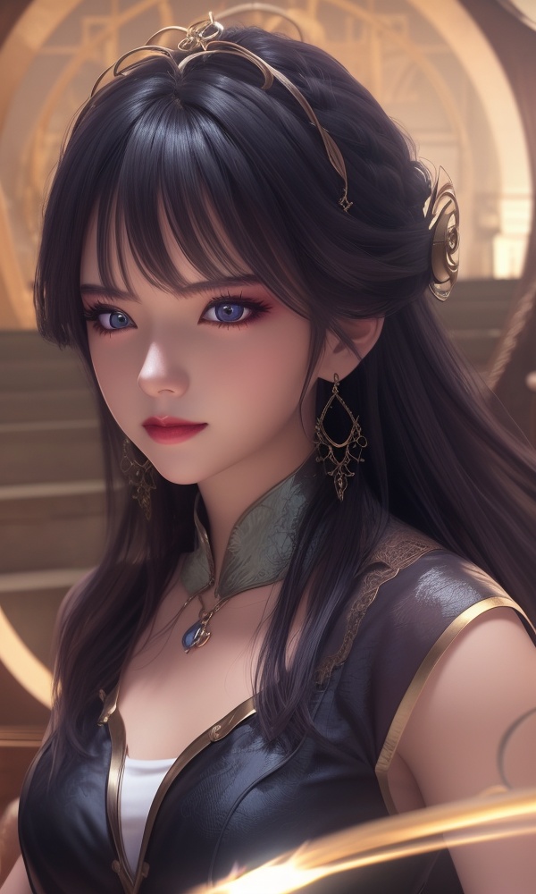 (,1girl, ,best quality, ),looking at viewer, <lora:370-DA-百炼成神-云洛-黑化:0.7>,,,ultra detailed background,ultra detailed background,ultra realistic 8k cg, ,masterpiece, (( , )),tamari \(flawless\),  (magic, magic circle, ),  (()), (),