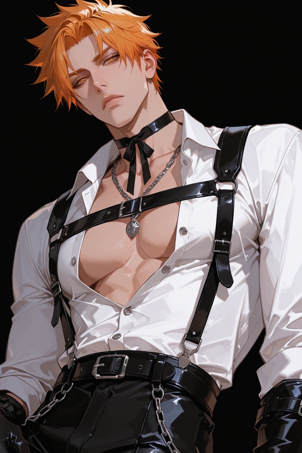 1boy,  kurosaki ichigo,  yellow hair on Tensor.Art