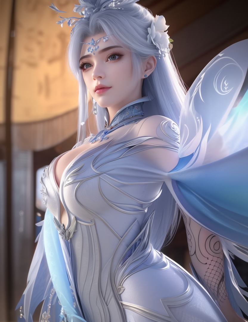 <lora:531-DA-百炼成神-宁雨蝶-成年-V2:0.8>(,1girl, ,best quality, ),looking at viewer,  ,,ultra detailed background,ultra detailed background,ultra realistic 8k cg,, ,masterpiece, (( , )),ultra realistic 8k cgSurrounded by strange, movie perspective, advertising style, Colorful background, splash of color A beautiful woman with delicate facial features,tattoo all over body, flower arms, from below,