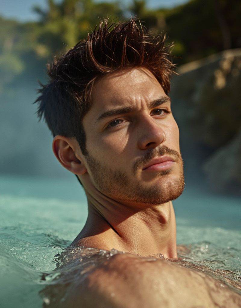Ken Bek ,  shirtless ,  3d rendering for a realistic on Tensor.Art