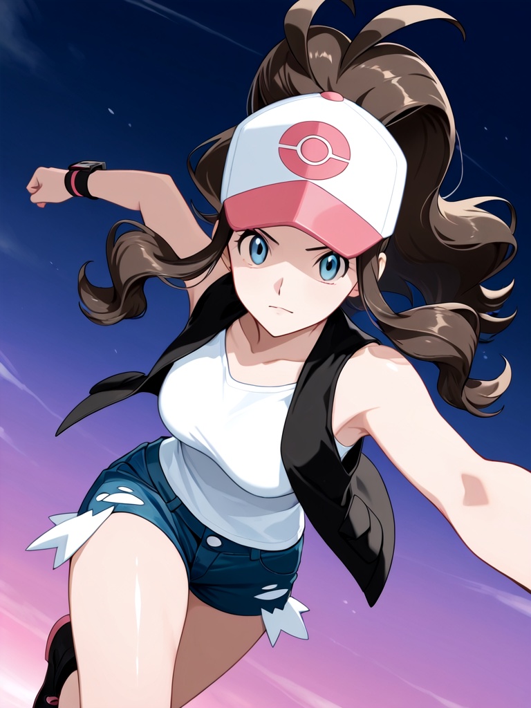 general,  1girl (hilda (pokemon)),  dynamic pose on Tensor.Art