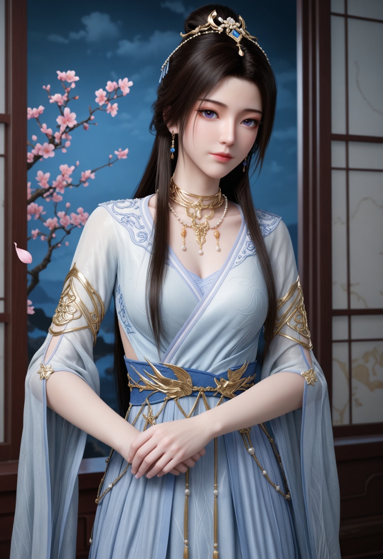 紫灵白衣服装2-国漫-Illustrious光辉 by 云落 on Tensor.Art