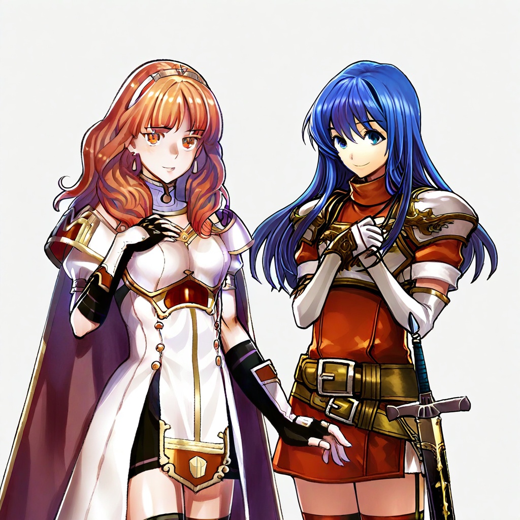 fecaeda,  2girl,  gloves on Tensor.Art