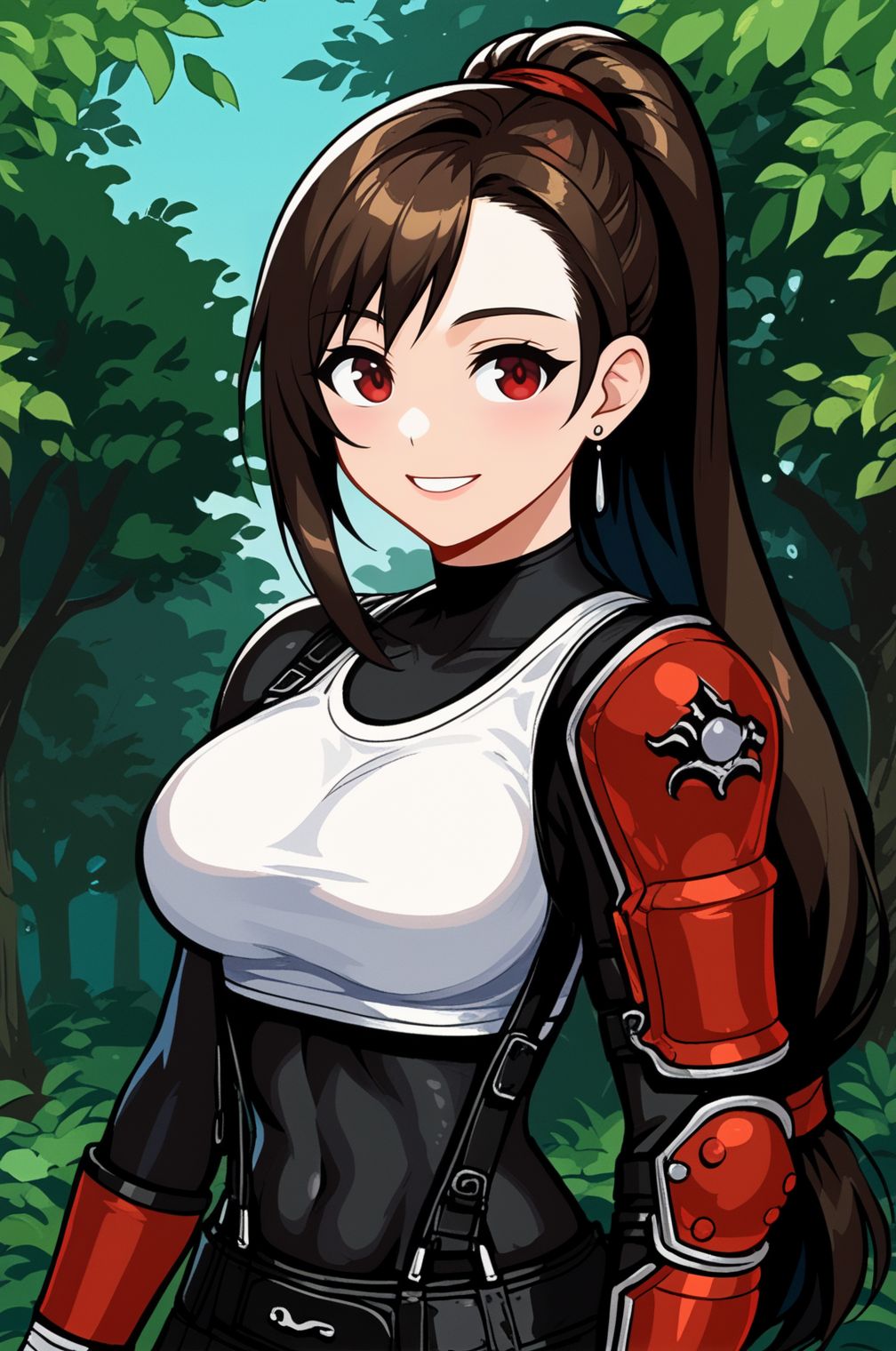 outdoors,  Tifa Lockhart,  1girl on Tensor.Art