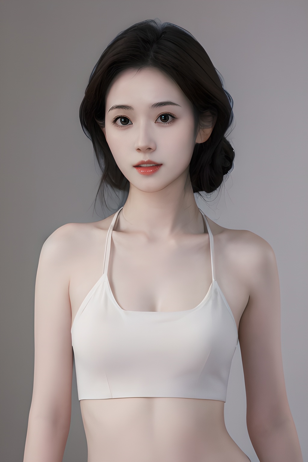 <lora:0827_05:0.7>simple background, (masterpiece, best quality:1.4),finely detailed,1girl,solo,pale skin,perfect body,(half body photo:1.5),, 1girl,realistic,masterpiece, best quality, photorealistic, HDR,detail