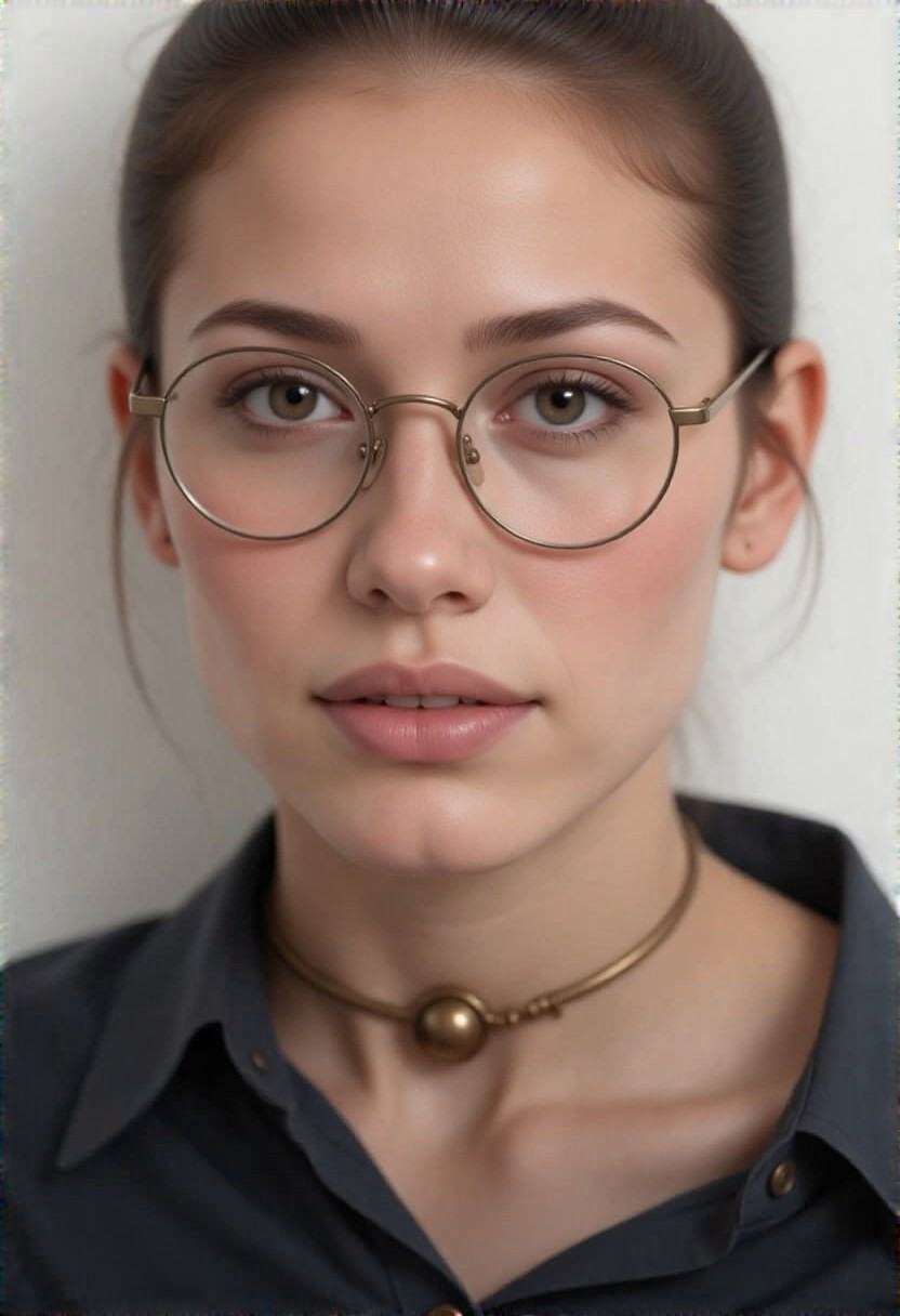 photo of young woman Tia,  portrait,  small bronze collar on Tensor.Art