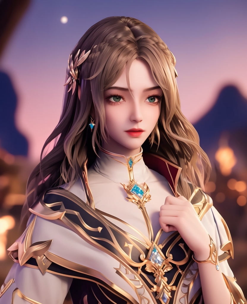<lora:556-DA-神印王座-温柔一刀:0.8>(,1girl, ,best quality, ),looking at viewer,masterpiece(,1girl,night, starry sky, milky way,outdoors, full moon,  night sky, darkness,  world of darkness, , ) ,ultra realistic 8k cg,   clean, masterpiece,     (( , )),, , , prestige, luxury, jewelry, diamond, gold, pearl, gem, sapphire, ruby, emerald, intricate detail, delicate pattern, charming, alluring, seductive, erotic, enchanting, hair ornament, necklace, earrings, bracelet, armlet,halo((, )), (),