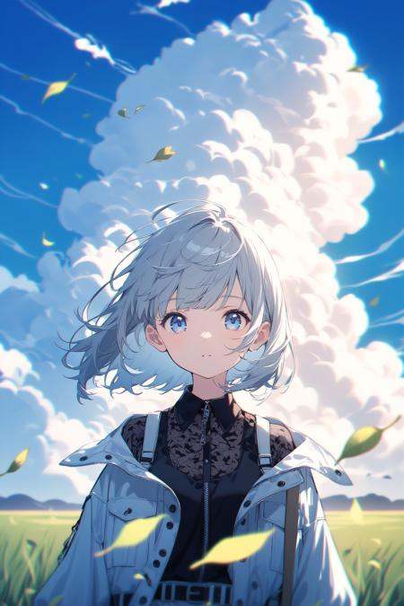 cinematic lighting,  cute 1girl,  silver short hair on Tensor.Art