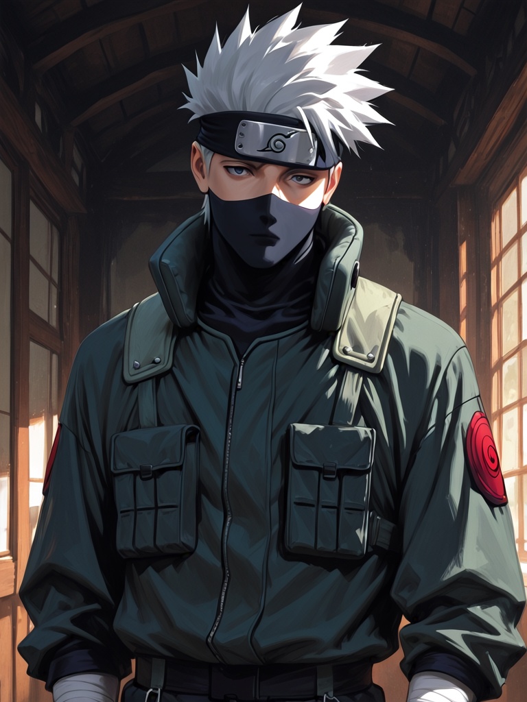 1boy,  hatake kakashi,  tall male on Tensor.Art