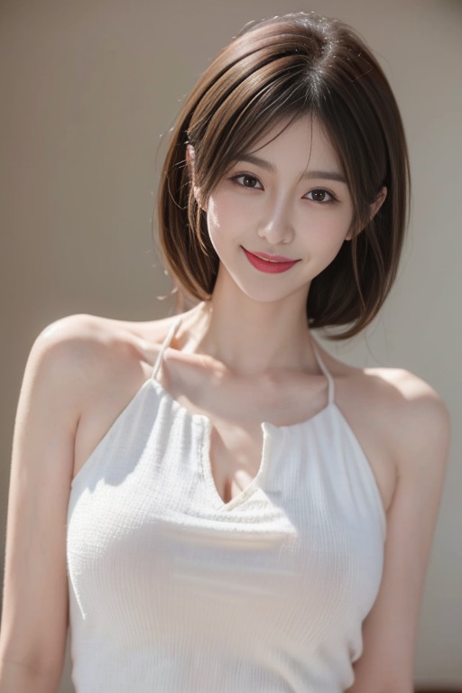 (masterpiece, best quality:1.4),finely detailed,1girl,solo,pale skin,perfect body,(half body photo:1.5),smile