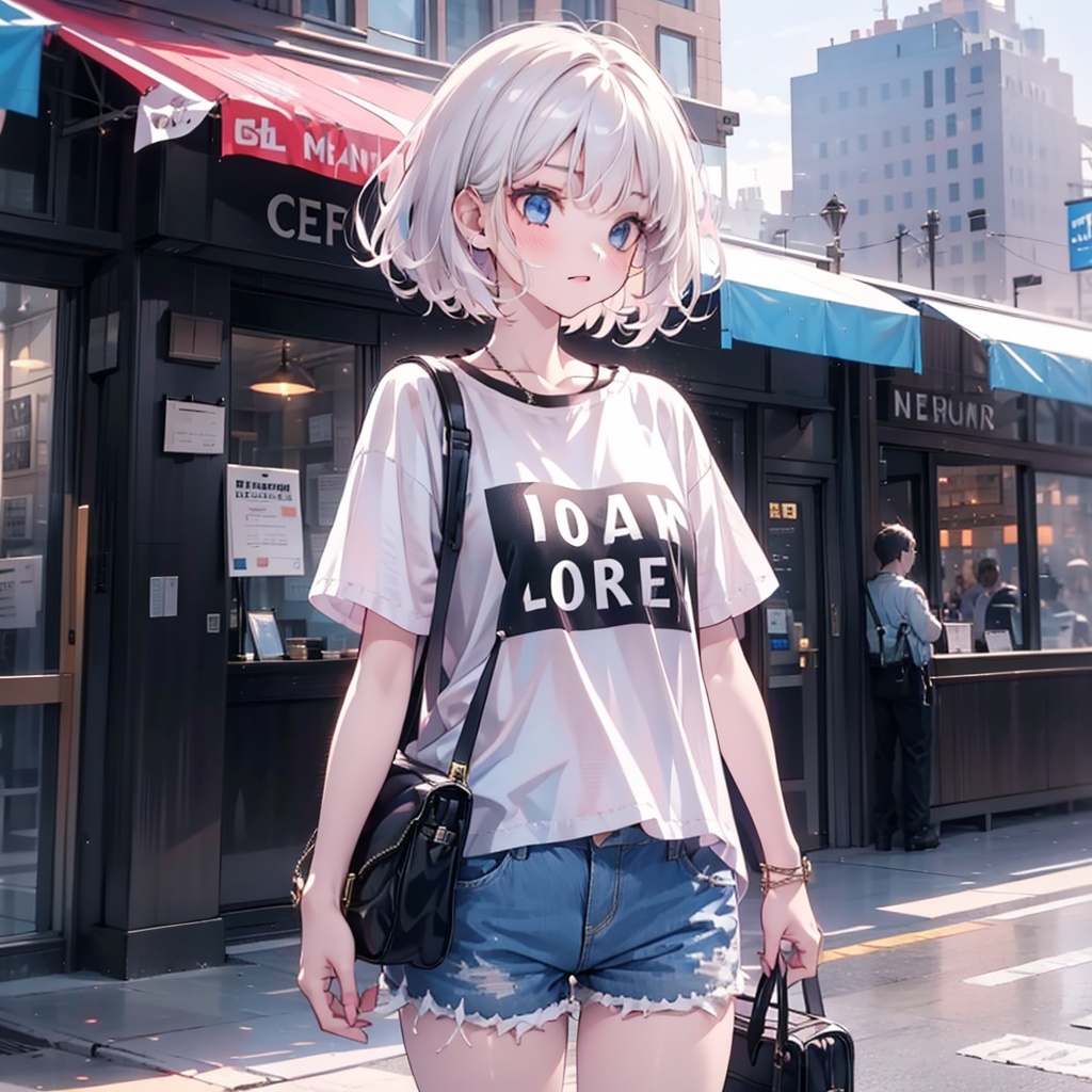 , 1girl, Shorts