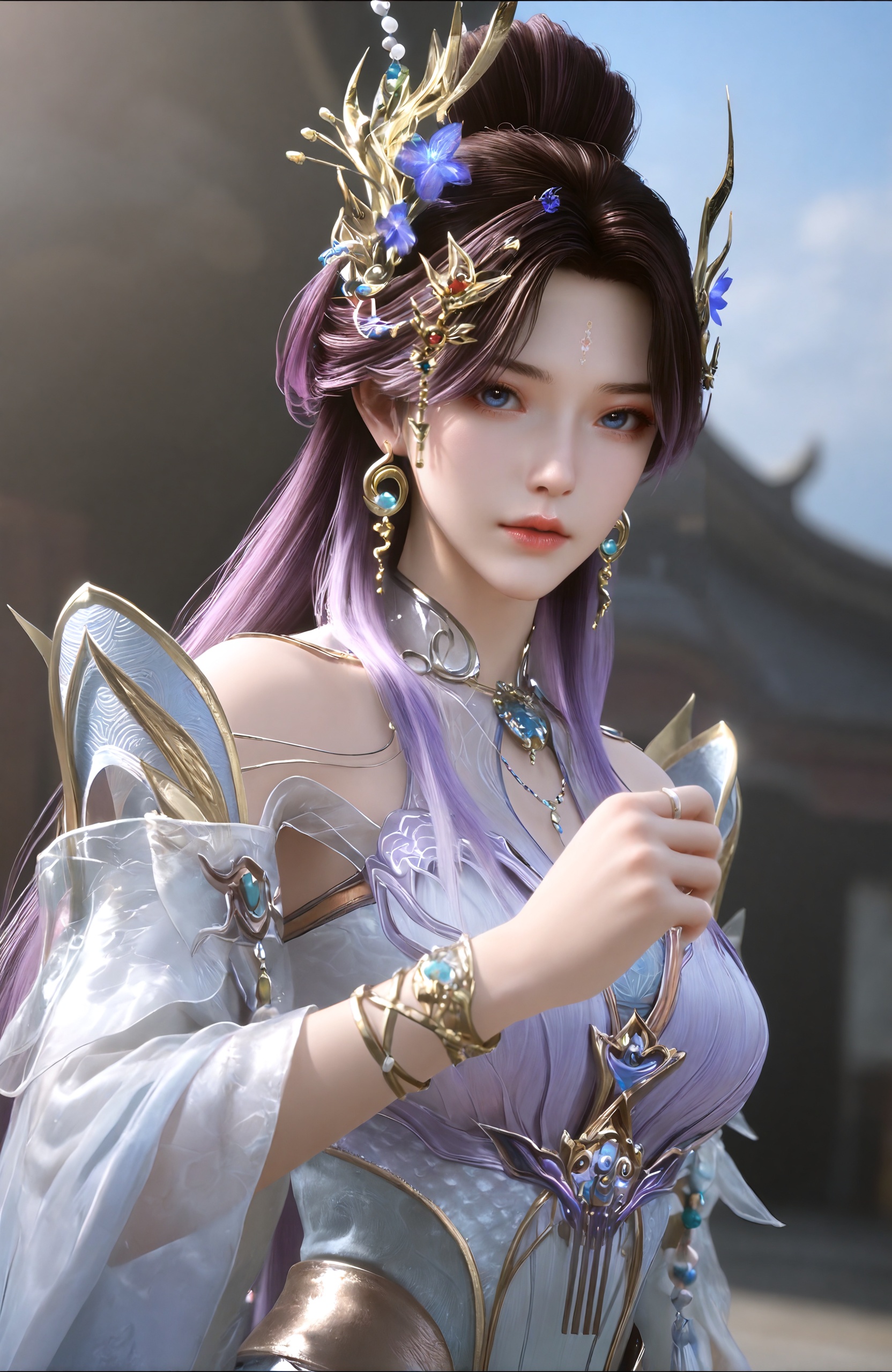 1girl,  long hair,  hair ornament by 天海TianHai on Tensor.Art