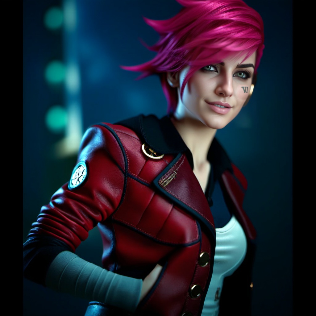 a woman,  full body,  pink hair on Tensor.Art