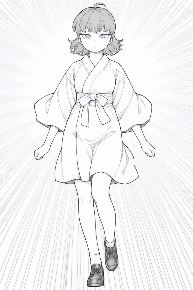 manga style,  linear_hatching,  1girl on Tensor.Art