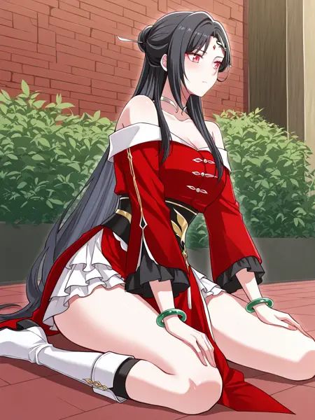 1 girl,  solo,  long hair on Tensor.Art