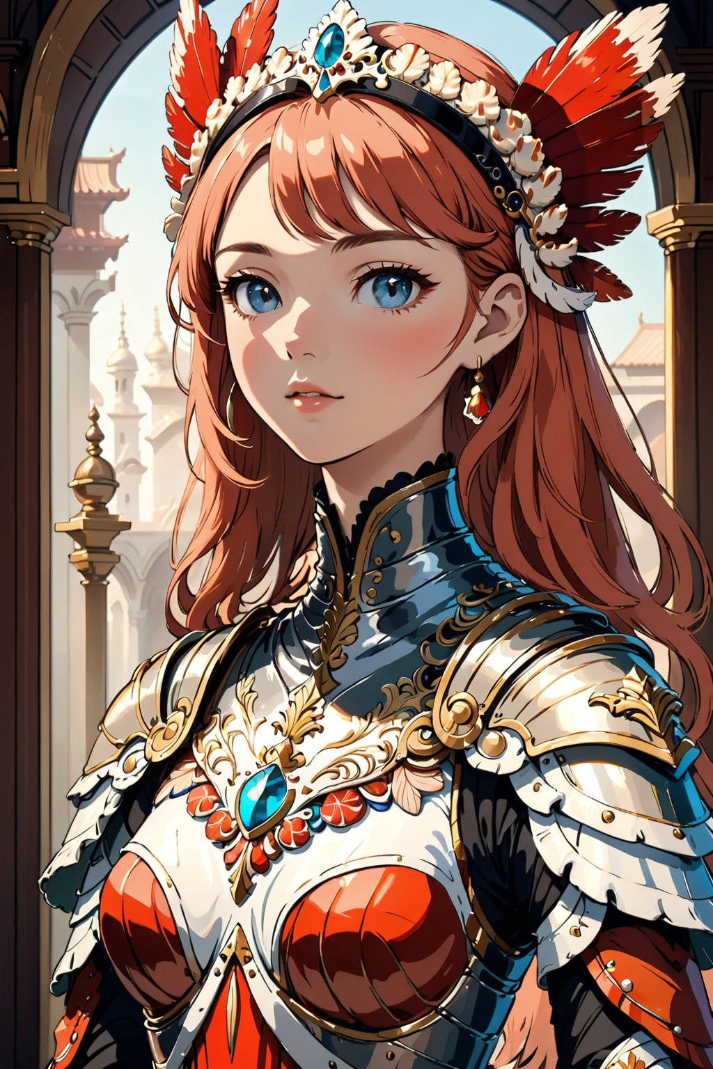 1girl,wearing armor made of coral and seashells,the armor is inlaid with a glowing jane,masterpiece,top quality,official art,beautiful and aesthetic,extreme detailed,