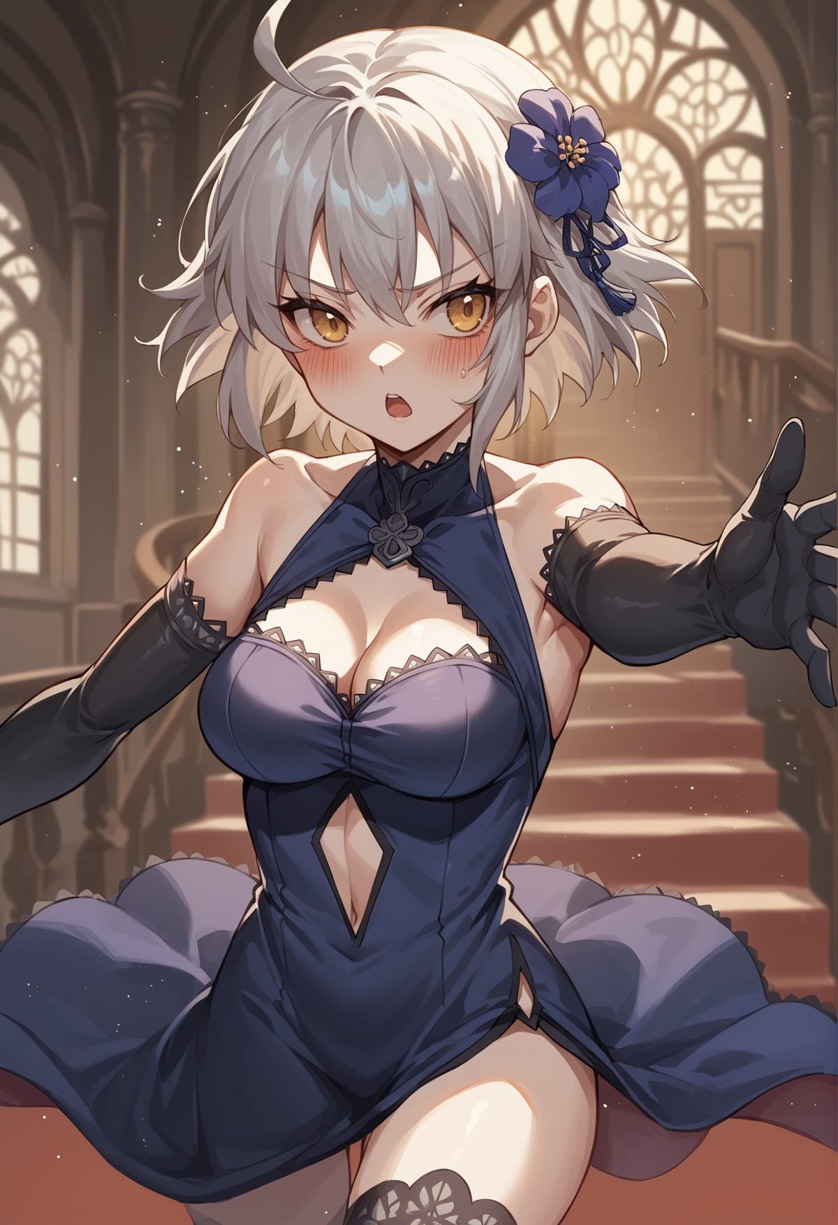 1girl,  long hair,  ahoge on Tensor.Art