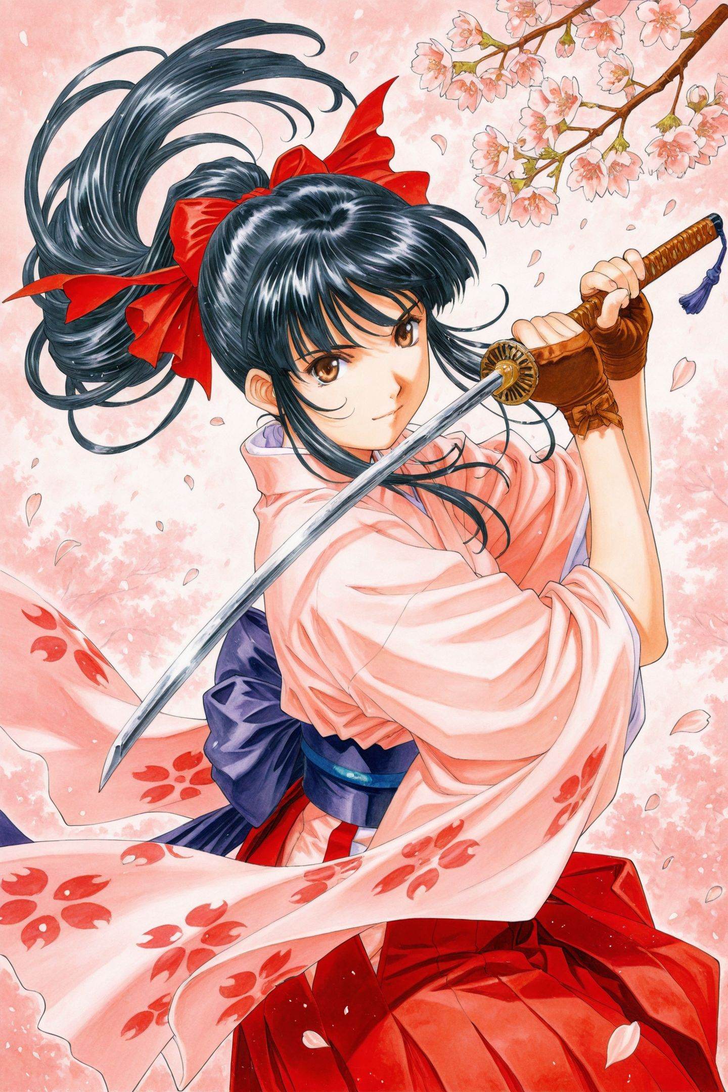 Kousuke Fujishima Style,  Shinguji Sakura,  1girl on Tensor.Art