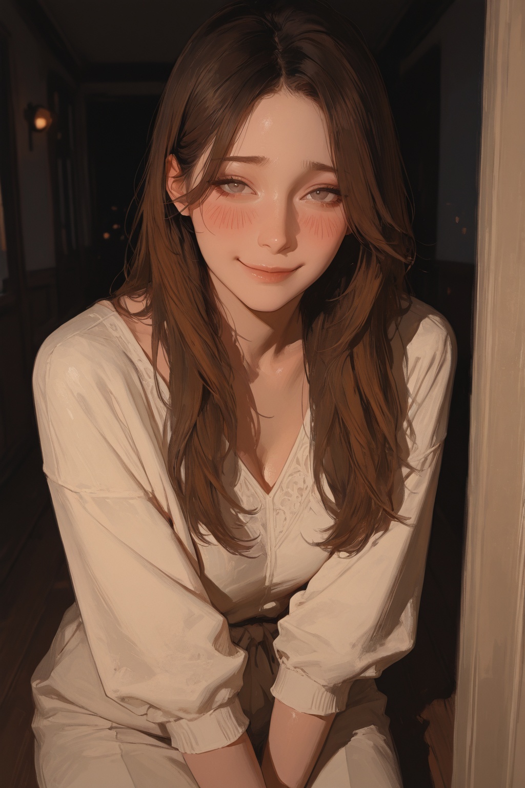 brown_hair,  solo,  long_hair on Tensor.Art
