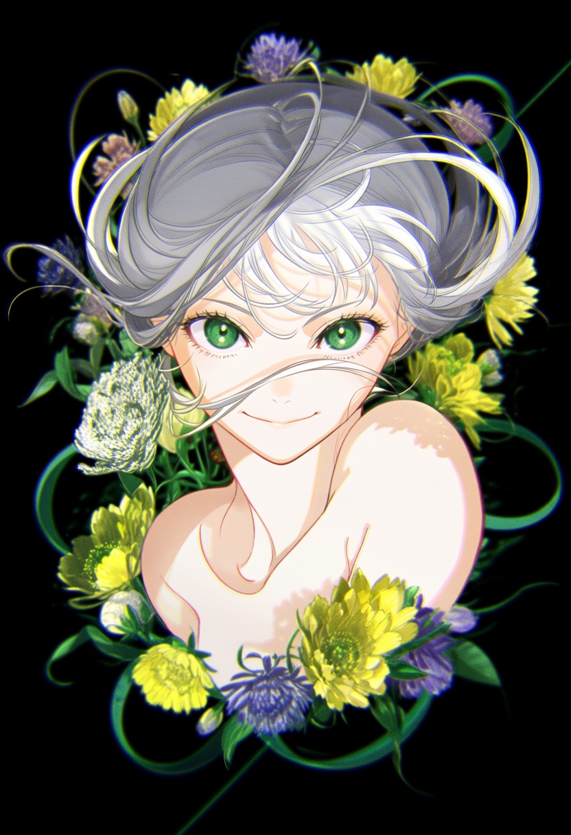 1girl,  solo,  green eyes on Tensor.Art