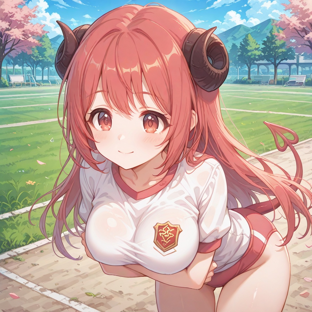 tsubakigaoka_gym_uniform,  gym shirt,  pink buruma on Tensor.Art