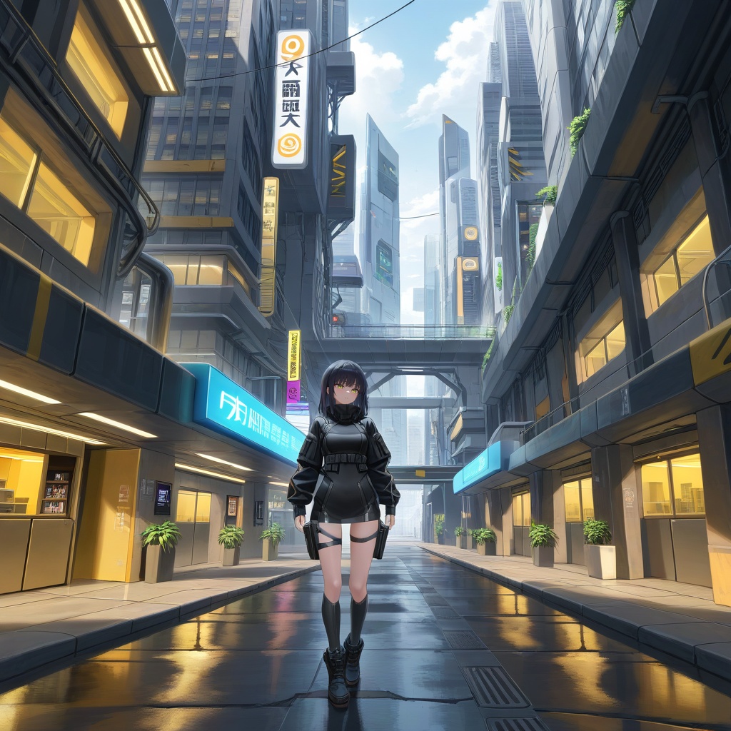 Techwear fashion,  a0b,  scenery on Tensor.Art