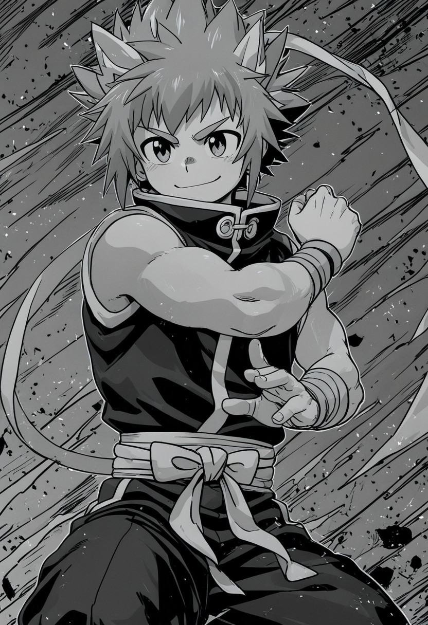 Anime male character,  1male,  solo male focus on Tensor.Art
