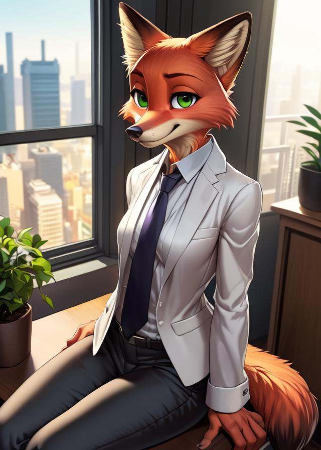 white suit,  grey necktie,  grey pants on Tensor.Art