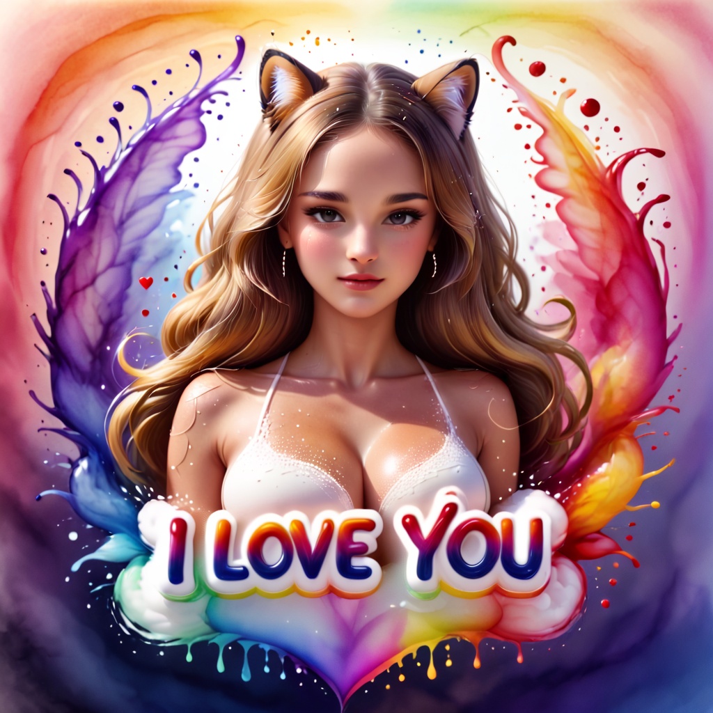 Watercolor painting style with translucent layers,  blending colors,  and a fluid on Tensor.Art