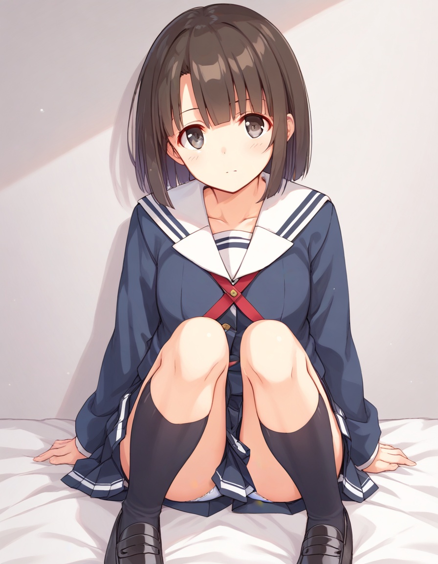 1girl,  katou megumi,  school uniform on Tensor.Art