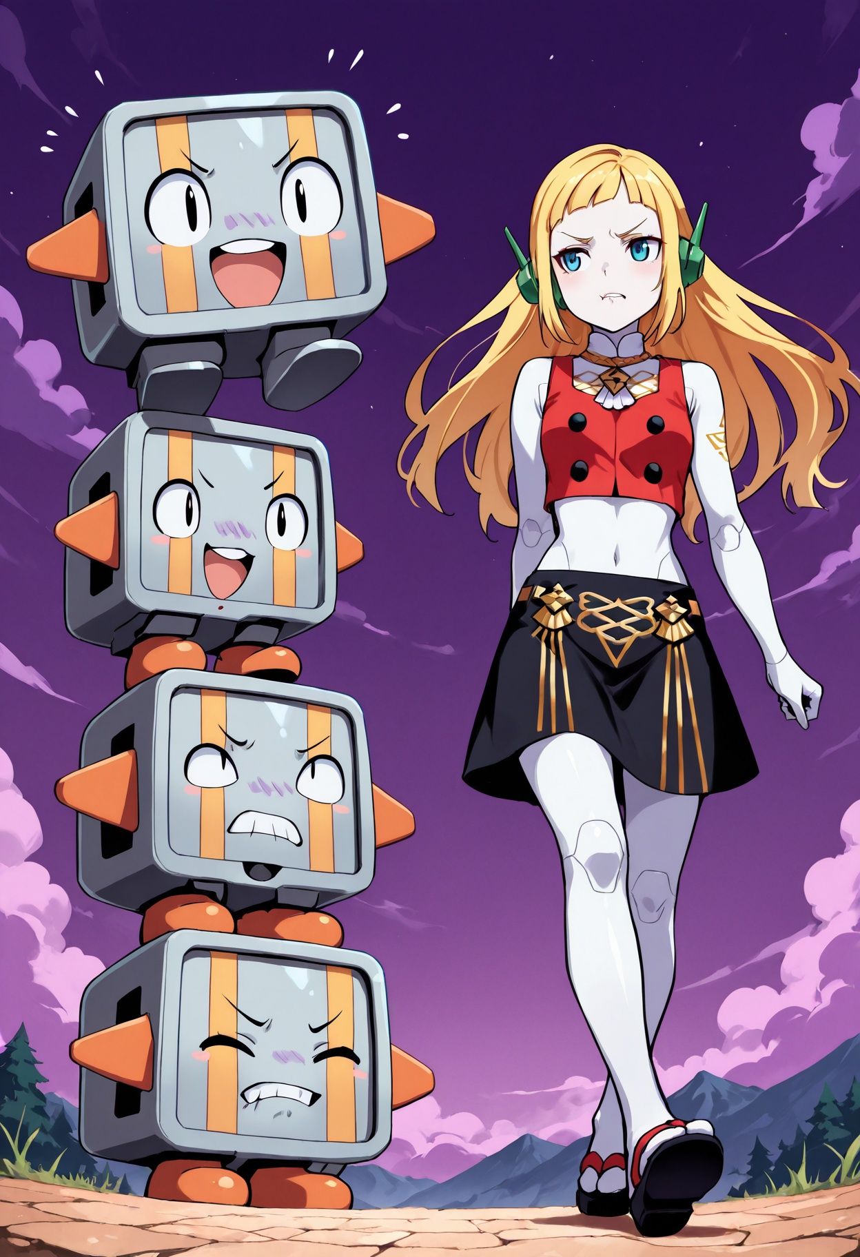 balrog_(cave_story),  toaster creature,  1girl on Tensor.Art