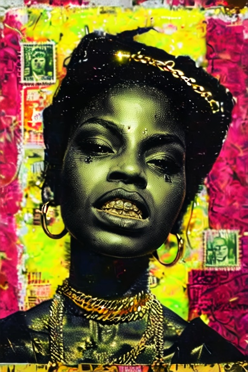 Black art,  solo,  1girl on Tensor.Art