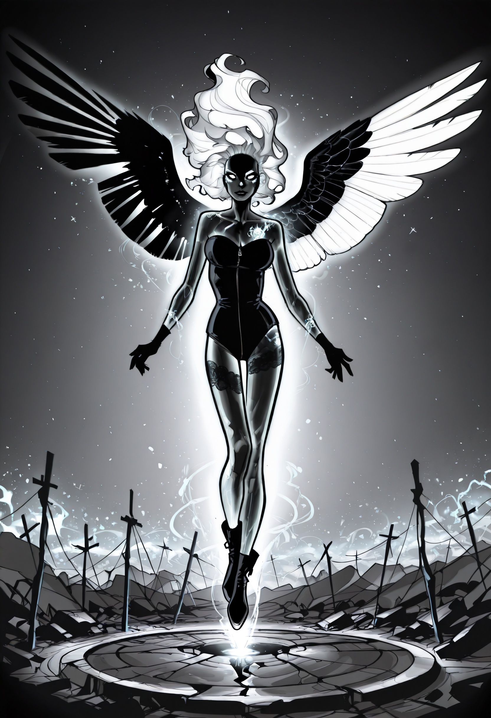 humberto_ramos,  sketch,  black_lace_gloves on Tensor.Art